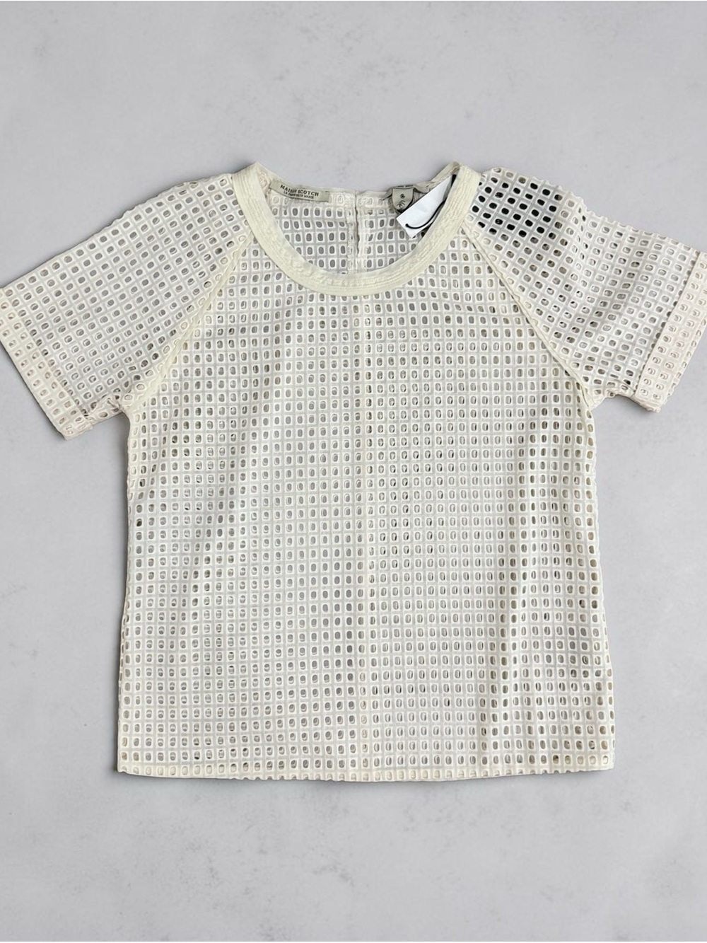 Maison Scotch Miami Deco Women's Off White Top